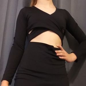 Slitted Black Dress